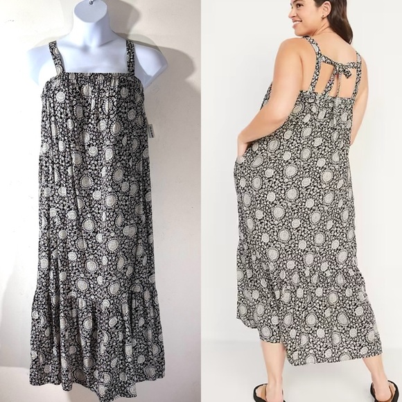 Old Navy Dresses & Skirts - Old Navy Sleeveless Floral Tie Back Maxi Dress NWT